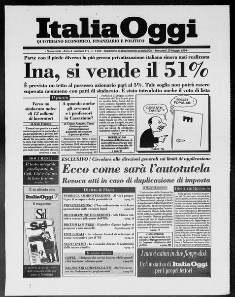 Italia oggi : quotidiano di economia finanza e politica